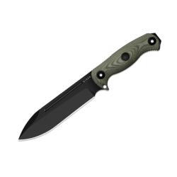 Couteau Kizer Drop Bear Fix 7 Lame Acier AEB-L Manche Micarta TPE Vert Orange &Eacute;tui Kydex KI1103HSD2