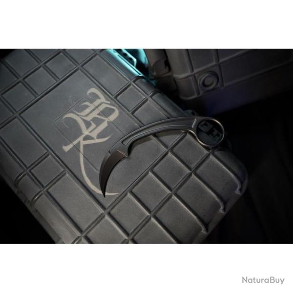 Couteau Fixe Bastinelli Pika Lame Acier N690 Manche Acier Noir �tui Kydex Made In Italy BAS202B