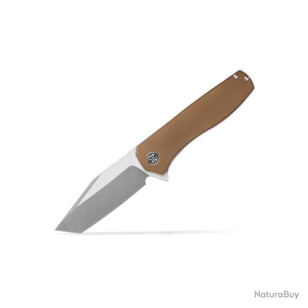 Couteau SIG SAUER Xiphos Lame Acier Nitro-V Manche G10 Brun Coyote Linerlock SIGXI6SBRN