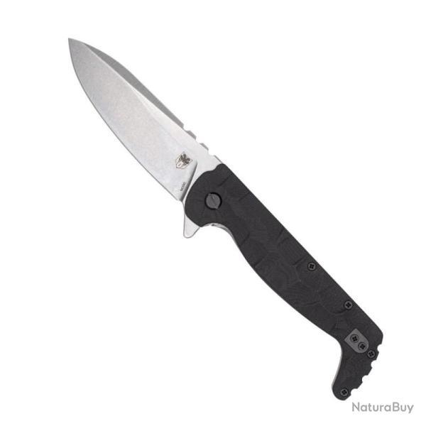 Couteau CobraTec Kingpin Lame Acier M390 Manche G10 Titane Noir Framelock CBTKPFLBLK