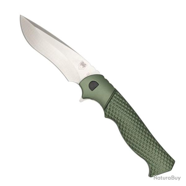 Couteau CobraTec Vandal Lame Acier D2 Manche Aluminium Gris Sauge Linerlock CBTVDLSGR