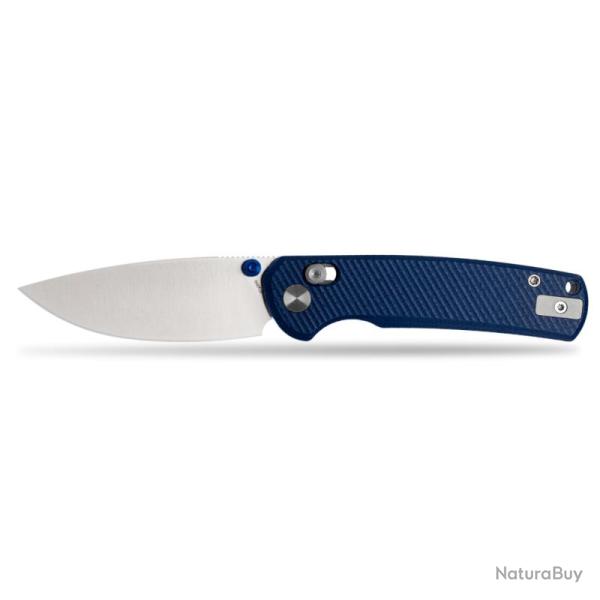 Couteau Vixino Rockshark Lame Acier 14C28N Manche Micarta Bleu Crossbar Lock VX501M1