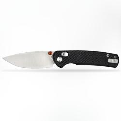 Couteau Vixino Rockshark Lame Acier 14C28N Manche Micarta Noir Crossbar Lock VX501M3