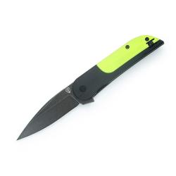 Couteau Finch Devil's Finger Lame Acier 14C28N Manche G10 Noir Vert N&eacute;on Linerlock FKCDF022