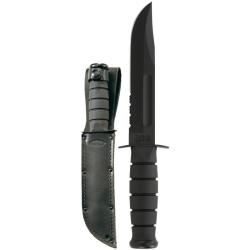Couteau Ka-Bar Full Size Lame Acier 1095 Cro-Van Manche Kraton G Noir &Eacute;tui Cuir Made In USA KA1212