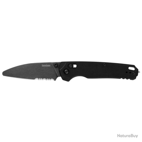 Couteau Kershaw Bel Air XL EMT Lame Acier CPM-MagnaCut Manche G10 Noir DuraLock KS6110EMT