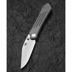 Couteau Bestech Icarus Lame Acier M390 Manche Titane Gris Framelock BTKT2302C