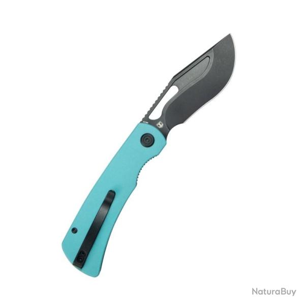 Couteau Kubey Gurkha Lame Acier 14C28N Manche G10 Bleu Tiffany Linerlock KUB397F