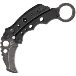 Couteau Mantis Vuja De Lame Acier Inoxydable Manche G10 Noir Button Lock MANMK4BSW