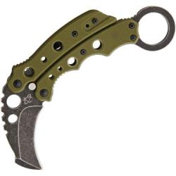 Couteau Mantis Vuja De Lame Acier Manche G10 Vert OD Button Lock MANMK4GSW