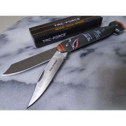 Couteau Pliant Tac-Force Bomb Lame Acier Inox Manche Aluminium Gris Slip Joint TF1039DBGY