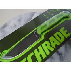 Couteau Fixe Schrade Isolate Lame Acier AUS-10 Manche TPR Vert &Eacute;tui Rigide SCH1159304