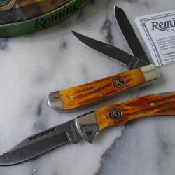 Couteau Pliant Remington Coffret Classic Lame Acier Inox Manche Os Marron Lockback/Slip Joint R15683