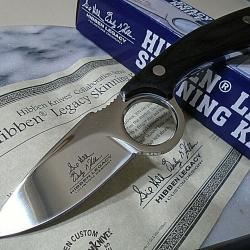 Couteau Fixe Hibben Legacy Skinner Lame Acier 5Cr15MoV Manche Pakkawood Noir &Eacute;tui Cuir GH5105
