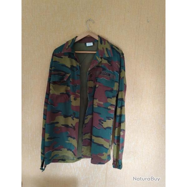 Veste / Chemise militaire originale de l'Arm�e Belge - Camouflage Jigsaw