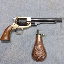 SPILLER & BURR 1862 CAL36 COMME NEUF (vitrine uniquement) + SUPERBE   POIRE A POUDRE NOIRE