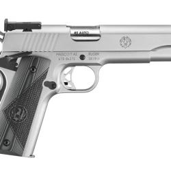 Pistolet Ruger SR1911 .45AUTO TARGET 5" 8+1 coups STAINLESS STEEL VISEE REGLABLE BOMAR