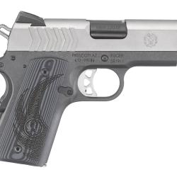 Pistolet Ruger SR1911 .9MM LUGER LWGT OFFICER 3.6" 7+1 coups STAINLESS STEEL (2C)