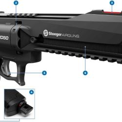 Revolver CO2 Stoeger XRD50 Cal. .50 12,6J + 50 billes
