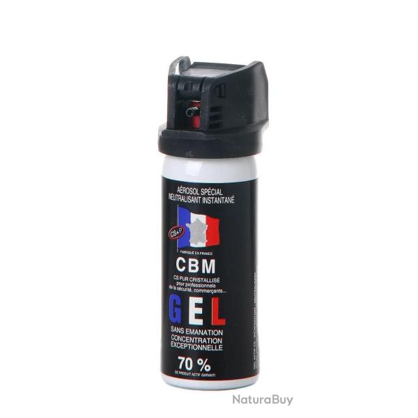 Bombe CBM gel defense cs capot clapet 50ML