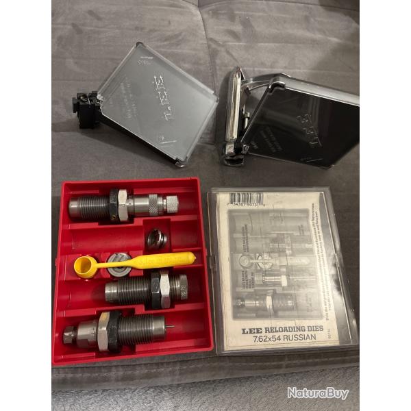 Lot rechargement Lee : Jeu d'outils 7.62x54R + Amorceur manuel Auto Prime complet