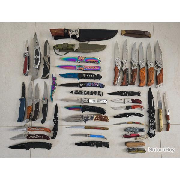 Lot de couteaux divers