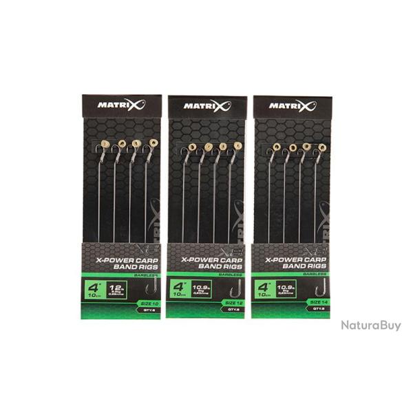 Bas de Ligne Method Feeder Matrix X8 X-Power Carp 10 cm avec Bague � Pellets T10 / 0.26mm