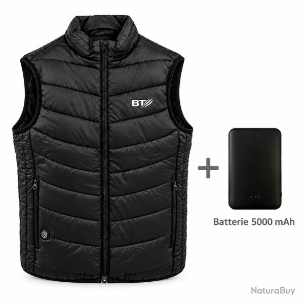 Gilet chauffant BT + Batterie  5000 mAh.
