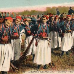 Carte postale ancienne L'Arm&eacute;e Fran&ccedil;aise Zouaves Sac au dos -N&deg;8399