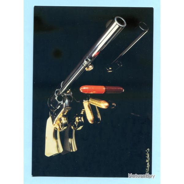 carte postale revolver pistolet cp10