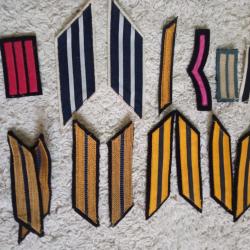 Militaria Lot d'Insigne de Col D'Uniformes