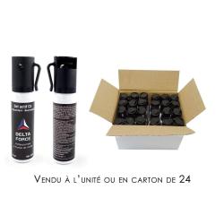 A&eacute;rosol de d&eacute;fense Delta Force gel au CS 25 ml &agrave; jet directif - Autre / Pack 24