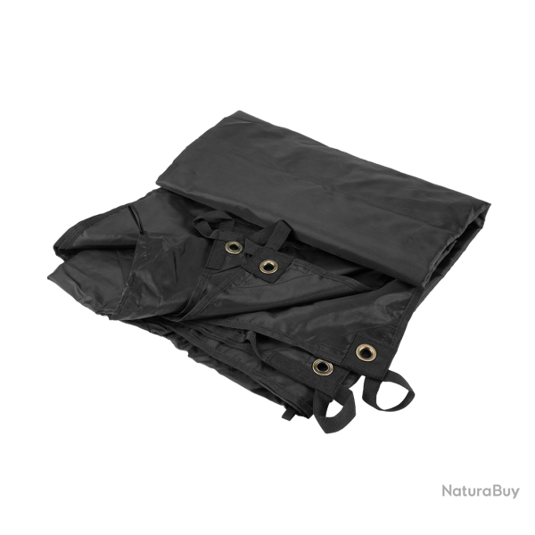 B�che Brandit Premium 2 x 3 m polyester enduit oeillets m�tal - Noir