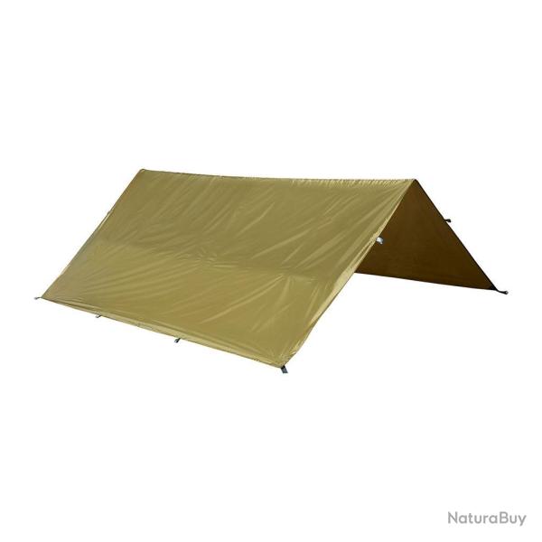 B�che de bivouac Ares imperm�able � coutures thermosoud�es - Kaki / 3 X 3 M