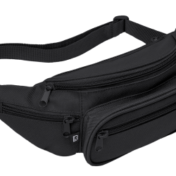 Banane Brandit ceinture r&eacute;glable cinq poches &agrave; glissi&egrave;re - Noir