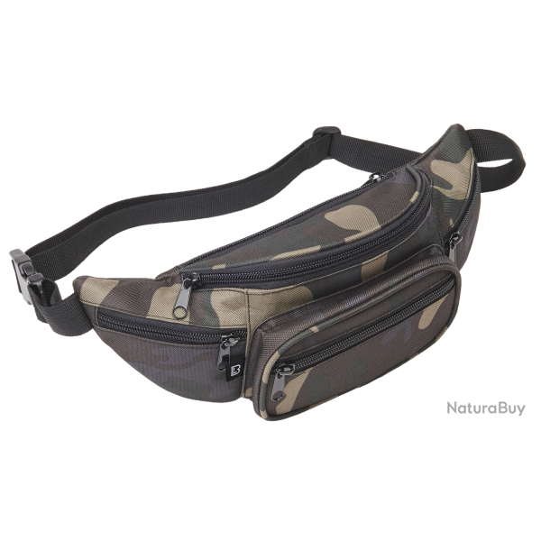 Banane Brandit ceinture r�glable cinq poches � glissi�re - Dark Camo
