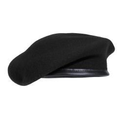 B&eacute;ret type fran&ccedil;ais Pentagon laine d'Australie 62's passepoil - Noir / 60