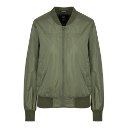 Blouson Brandit Jula coupe femme en polyester bords c&ocirc;tes - Vert olive / S