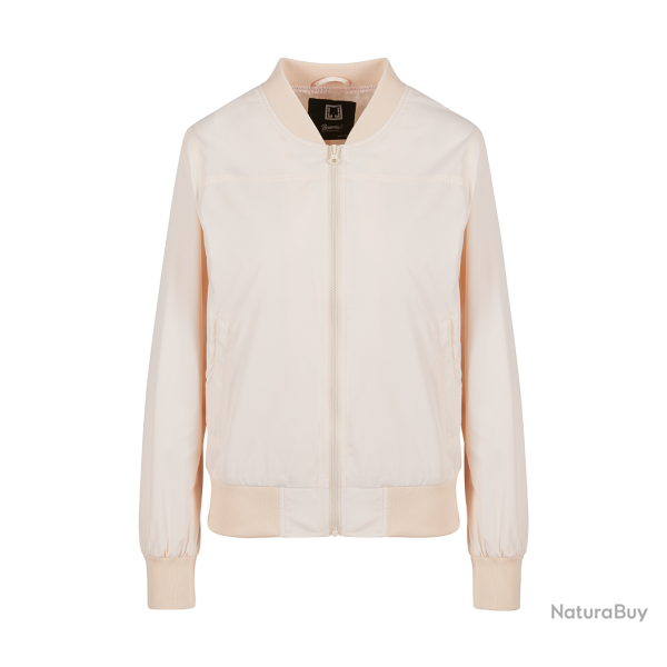 Blouson Brandit Jula coupe femme en polyester bords c�tes - Rose / XL