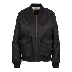 Blouson Brandit Sherpa coupe femme en nylon doublure peluche - Noir / S
