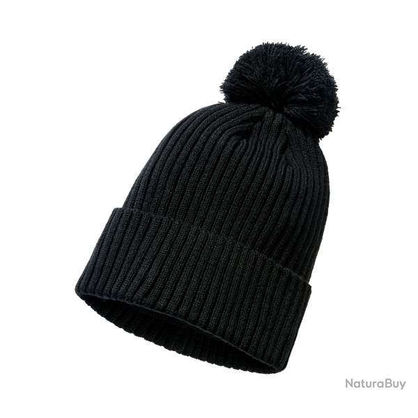 Bonnet � pompon Brandit Bobble Hat en maille polyacrylique - Noir