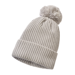 Bonnet &agrave; pompon Brandit Bobble Hat en maille polyacrylique - Gris chin&eacute;