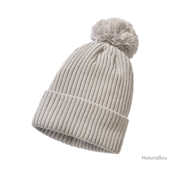 Bonnet � pompon Brandit Bobble Hat en maille polyacrylique - Gris chin�