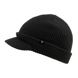 Bonnet &agrave; visi&egrave;re Brandit Shield en maille &eacute;paisse - Noir
