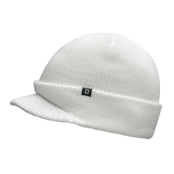 Bonnet &agrave; visi&egrave;re Brandit Shield en maille &eacute;paisse - Blanc