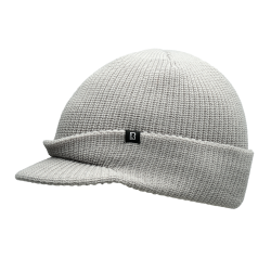 Bonnet &agrave; visi&egrave;re Brandit Shield en maille &eacute;paisse - Gris chin&eacute;