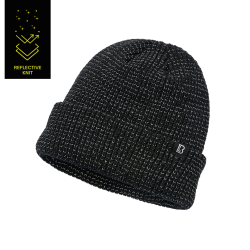 Bonnet Brandit Reflection en maille &agrave; fil r&eacute;fl&eacute;chissant - Noir
