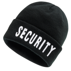 Bonnet Brandit Security maille fine &agrave; revers repliable - Noir