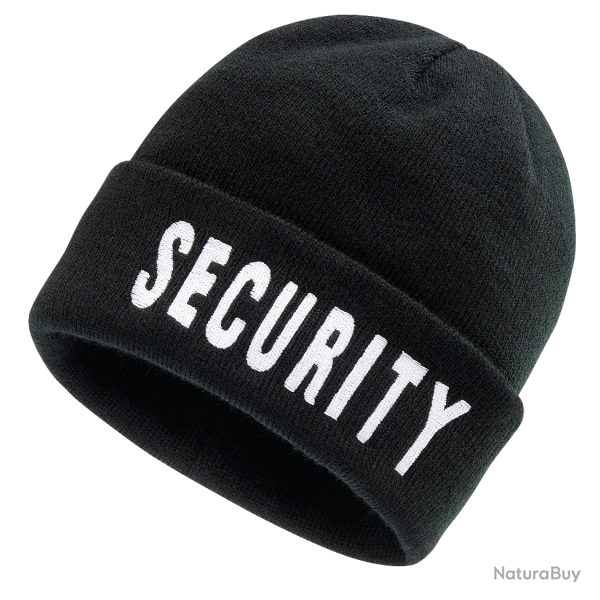 Bonnet Brandit Security maille fine � revers repliable - Noir
