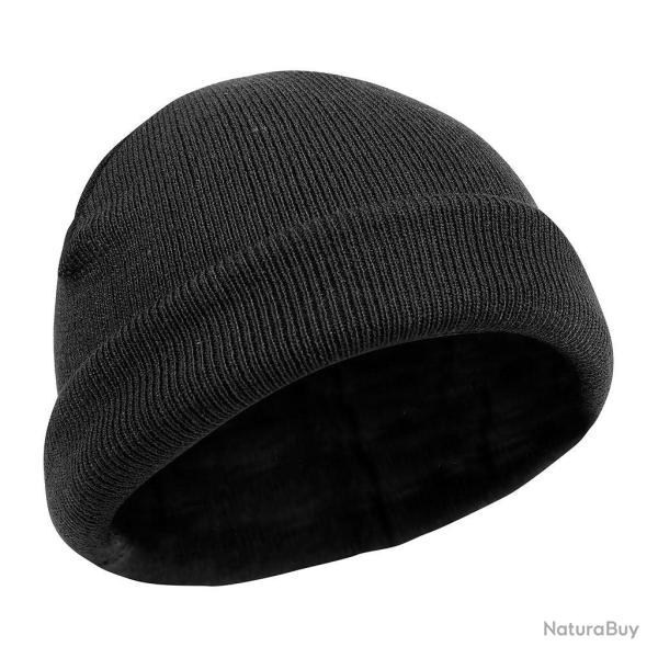 Bonnet commando Ares en acrylique 100%, coiffe tricot�e - Noir